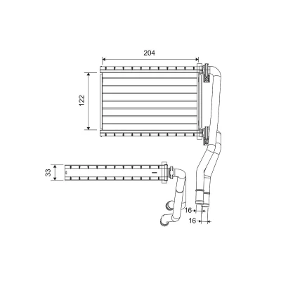 Billede af VALEO 811535 Varmeveksler SUZUKI: SX4 I Hatchback