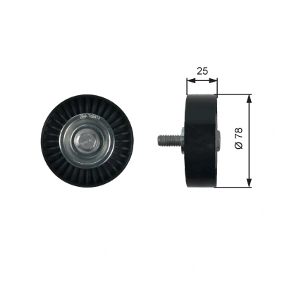 Billede af Medløberhjul, multi V rem GATES T36412