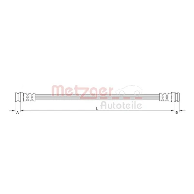 Billede af METZGER 4110320 Bremseslange Bagaksel venstre, højre, på indersiden 224mm OPEL: Corsa D Hatchback