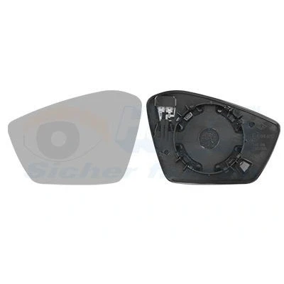Billede af VAN WEZEL 7611837 Spejlglas venstre SKODA: Scala Hatchback