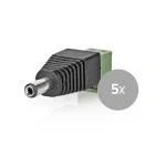 Billede af CCTV sikkerhed stik 2 vejs terminalblok 5,5 x 2,1 mm Han Grøn / Sort