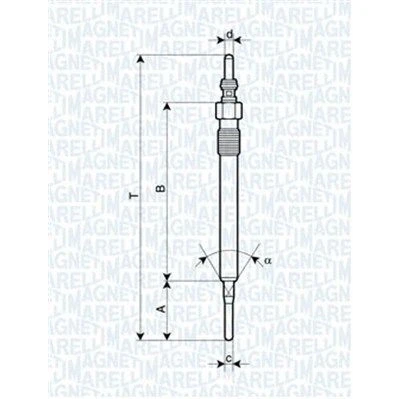 Billede af MAGNETI MARELLI 062900061304 Gløderør 4,4V 8A M10X1 VOLKSWAGEN: Tiguan II, Golf 7 Variant, Touran AUDI: A3 Sedan, Sportback, A6 C7 Avant
