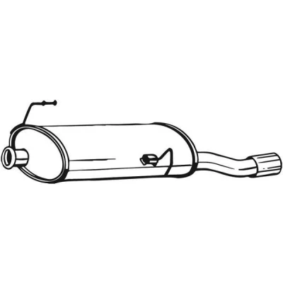 Billede af BOSAL 190 013 Lydpotte PEUGEOT: 206+ Hatchback, 206 Hatchback