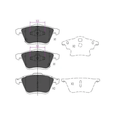 Billede af KAVO PARTS KBP 4553 Bremseklodser med akustisk advarsel for slid MAZDA: 6 Hatchback, Sedan