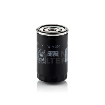 Billede af MANN filter W 719/30 Oliefilter 3/4 16 UNF med en returløbs stop ventil Påskruet AUDI: A4 B7 Avant, A3 Hatchback, B5 Avant