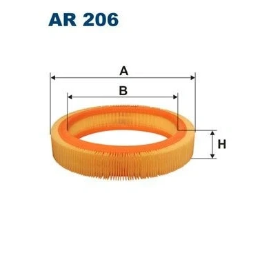 Billede af FILTRON AR 206 Luftfilter 50 244 Filterindsats FORD: FIESTA 2, ESCORT 4, 3