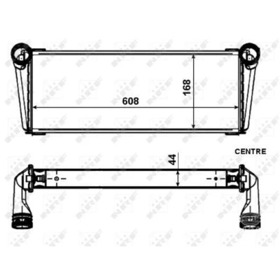 Billede af NRF 53009 Radiator Aluminium 608 168 44 Loddet køleripper