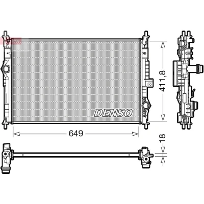 Billede af DENSO DRM21103 Radiator 649 412 18