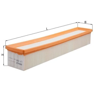 Billede af MAHLE ORIGINAL LX 939 Luftfilter 70,3 85 464,0 Filterindsats MERCEDES BENZ: C klasse Sedan, T modell, Coupe