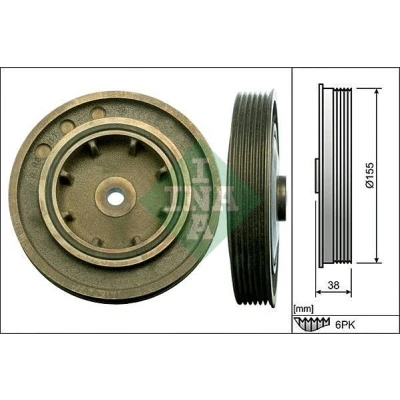 Billede af INA 544 0101 10 Remskive Krumtapaksel 151,50 RENAULT: LAGUNA 2