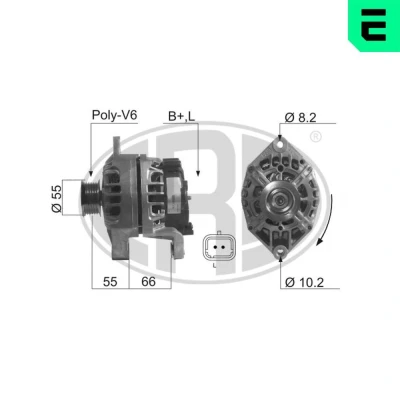 Billede af ERA 210223A Generator 14V 75A RENAULT: CLIO 2, Scénic 1