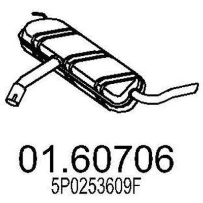 Billede af MTS 01.60706 Lydpotte 1010mm SEAT: Altea, Leon II Hatchback
