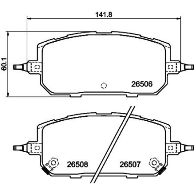 Billede af HELLA 8DB 355 044 221 Bremseklodser med akustisk advarsel for slid MAZDA: MX 30
