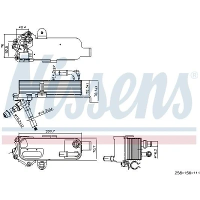 Billede af NISSENS 91298 Olieradiator uden oliefilterhus