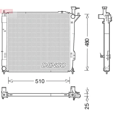 Billede af DENSO DRM41015 Radiator 510 504 25