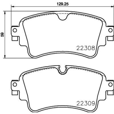 Billede af BREMBO P85154NX Bremseklodser forberedt til slidadvarsel med bremsecaliperskruer, anti knirke plade tilbehør