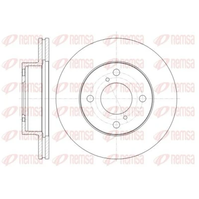 Billede af REMSA 61371.10 Bremseskiver foraksel 230,8, 230,8 20 4 ventileret SUZUKI: Alto VII, NISSAN: Pixo