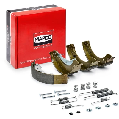 Billede af MAPCO 8128/1 Bremsebakker bagaksel 203 38 med tilbehør PEUGEOT: 206 Hatchback, SW, RENAULT: CLIO 2, CITROËN: Xsara Hatchback