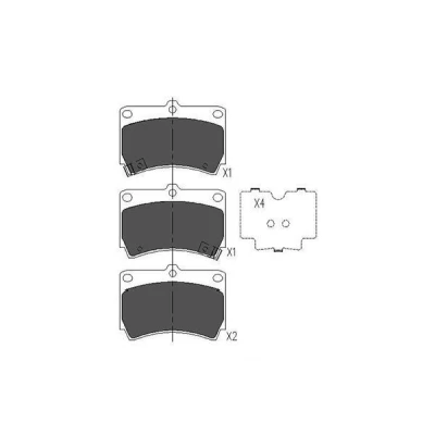 Billede af KAVO PARTS KBP 4501 Bremseklodser med akustisk advarsel for slid MAZDA: FAMILIA 4, 5, KIA: Rio I Stationcar