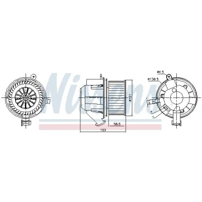Billede af NISSENS 87607 Kabineblæser uden indbygget regulator