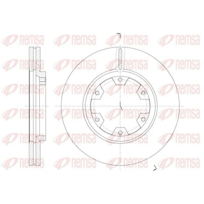 Billede af REMSA 6466.10 Bremseskiver foraksel 277, 277 26 6 ventileret NISSAN: Pick Up