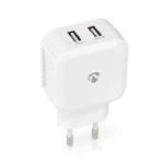 Billede af Vægoplader Hurtigopladningsfunktion 2x 2.4 A Antal output: 2 USB Uden Kabel 24 W Single spænding output