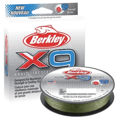 Billede af Berkley X9 Braid Low Visibility Green 0,17mm (150m) Braided fishing line