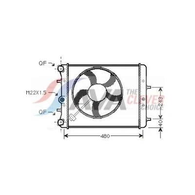 Billede af PRASCO SAA2013 Radiator Aluminium 430 415 23 med lynkobling Mekanisk fuget køleripper VOLKSWAGEN: Polo V Hatchback, IV Hatchback
