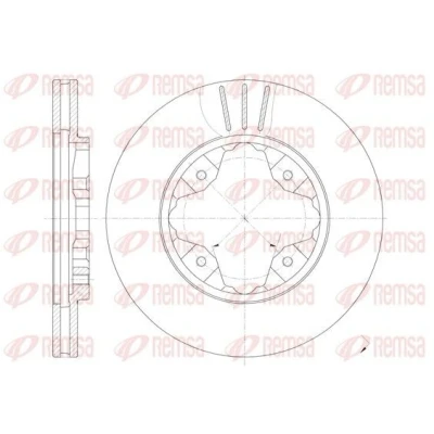 Billede af REMSA 6205.10 Bremseskiver foraksel 259, 259 23 4 ventileret HONDA: CIVIC 6 Hatchback, 7 Stufenheck