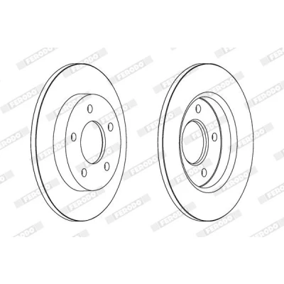 Billede af FERODO PREMIER DDF1420C Bremseskiver 265 11 5 fuldstændigt coatet uden skruer MAZDA: 5, 3 Hatchback, Sedan