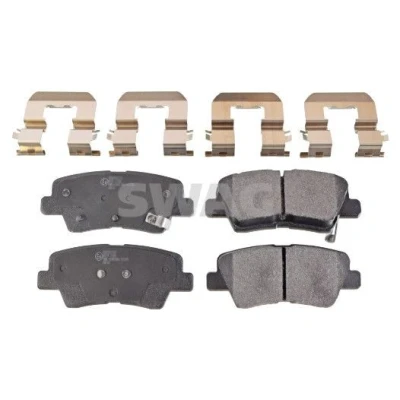 Billede af SWAG 33 10 6558 Bremseklodser bagaksel med akustisk advarsel for slid befæstelsesmateriale HYUNDAI: i10 II Hatchback