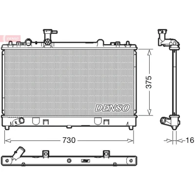 Billede af DENSO DRM44037 Radiator 375 753 16 MAZDA: 6 Stationcar