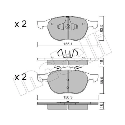 Billede af Bremseklodser METELLI 22 0534 1