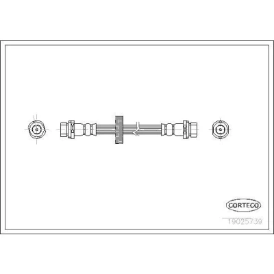 Billede af CORTECO 19025739 Bremseslange bagaksel 195