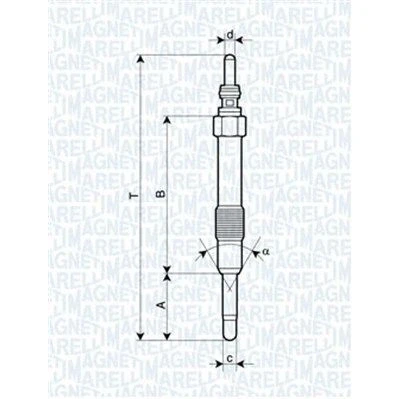 Billede af MAGNETI MARELLI 062900014304 Gløderør 11V 10A M10X1 OPEL: Astra H Caravan, Zafira B, Vectra C Sedan, ALFA ROMEO: 159 Sportwagon, Sedan