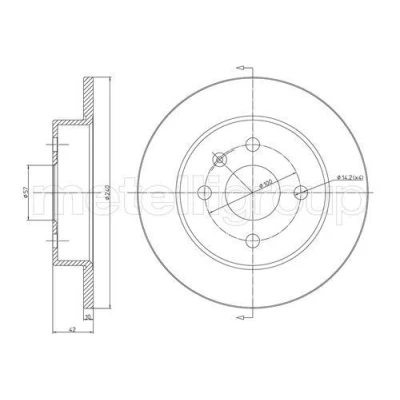 Billede af Bremseskive METELLI 23 0488C