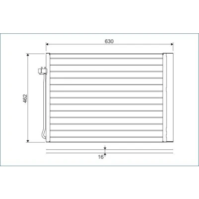 Billede af VALEO 814367 Kondensator med tørrer Aluminium 462 R 134a BMW: X5