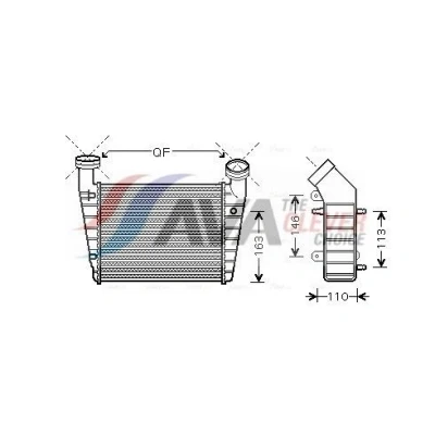 Billede af PRASCO VNA4238 Intercooler med lynkobling VOLKSWAGEN: Passat B5 GP Variant