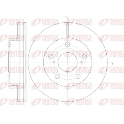 Billede af REMSA 61421.10 Bremseskiver foraksel 256,9, 256,9 28 5 ventileret TOYOTA: HILUX 3 Pick up