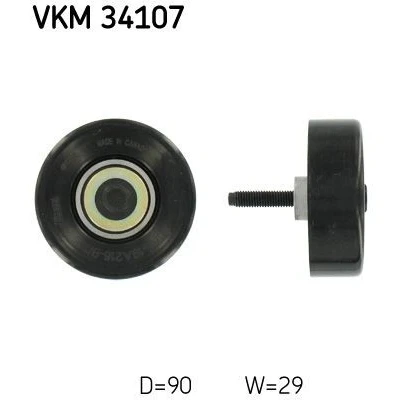 Billede af SKF VKM 34107 Remstrammerhjul med befæstelsesmateriale FORD: Focus Mk1 Hatchback, Stationcar