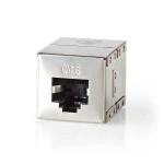 Billede af Cat 6 netværksadapter Skærmet RJ45 (8P8C) Hun Lige Metal Window Box med Euro lås