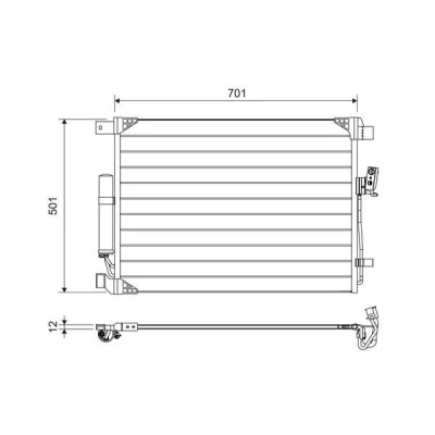 Billede af VALEO 822605 Kondensator med tørrer Aluminium 501