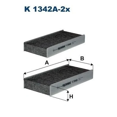 Billede af FILTRON K 1342A 2x Kabinefilter Aktivkulfilter 233 115 33 BMW: X1, 2 Gran Tourer, Coupe, MINI: Hatchback