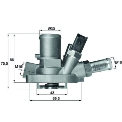 Billede af MAHLE ORIGINAL TI 147 80 Termostat FIAT: BRAVO 2, Grande Punto Hatchback, ALFA ROMEO: MiTo