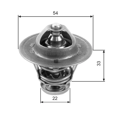 Billede af GATES TH22285G1 Termostat 85 med pakninger hus OPEL: Vectra B Sedan, Astra F CC, Corsa Hatchback, HONDA: CIVIC 7 Hatchback