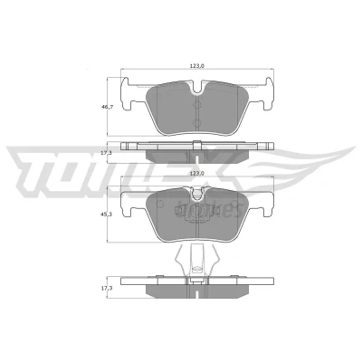 Billede af TOMEX brakes TX 16 86 Bremseklodser bagaksel BMW: 3 Touring, 1 Hatchback, Sedan