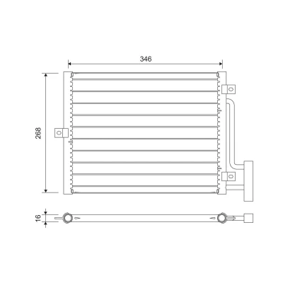 Billede af VALEO 822701 Kondensator uden tørrer Aluminium 268