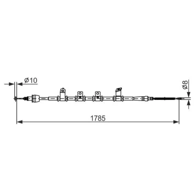 Billede af BOSCH 1 987 482 922 Håndbremsekabel 1785, 1475