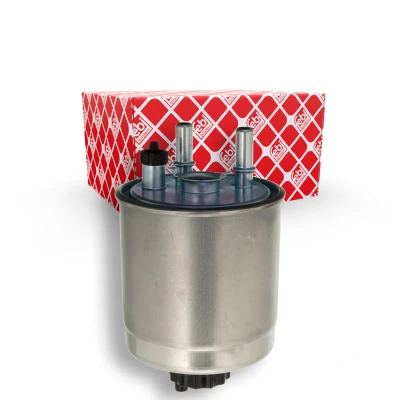 Billede af FEBI BILSTEIN 100370 Brændstoffilter Ledningsfilter, med vandaftapningsskrue, tilslutning til vandsensor RENAULT: LAGUNA 3, 3 Grandtour