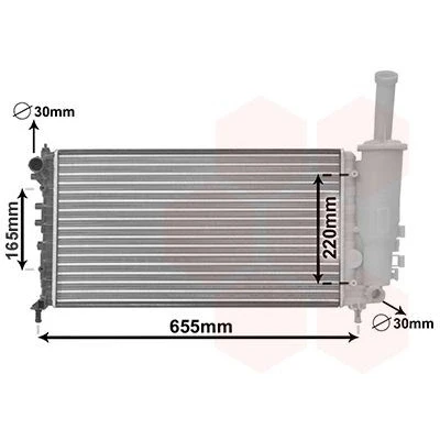 Billede af VAN WEZEL 17002999 Radiator Aluminium 580 317 18 Mekanisk fuget køleripper FIAT: Punto II Hatchback